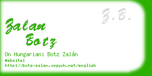 zalan botz business card