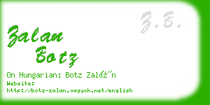 zalan botz business card